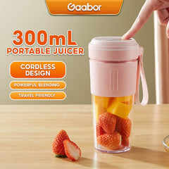 Gaabor Portable Juicer Cordless Juice Cup 300ml Rechargeable Juicer Fruit Blender - Winland Depot