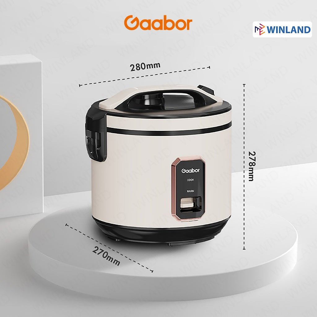 GAABOR Rice Cooker 1.8 Liters 24h Keep Warm Mechanical One - Button Accurate Temperature Control - Winland Depot