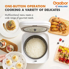 Gaabor Rice Cooker 2.5L Capacity 400W Strong Power Non - stick Coating One Button Operation - Winland Depot