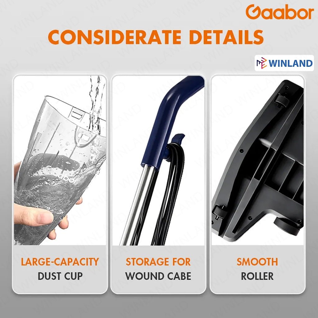 Gaabor Vacuum Cleaner | Household 2 - in - 1 Mini Handheld Strong Sunction Vacuum Cleaner - Winland Depot