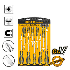 Ingco 10 Pcs Screw driver Set HKSD1028