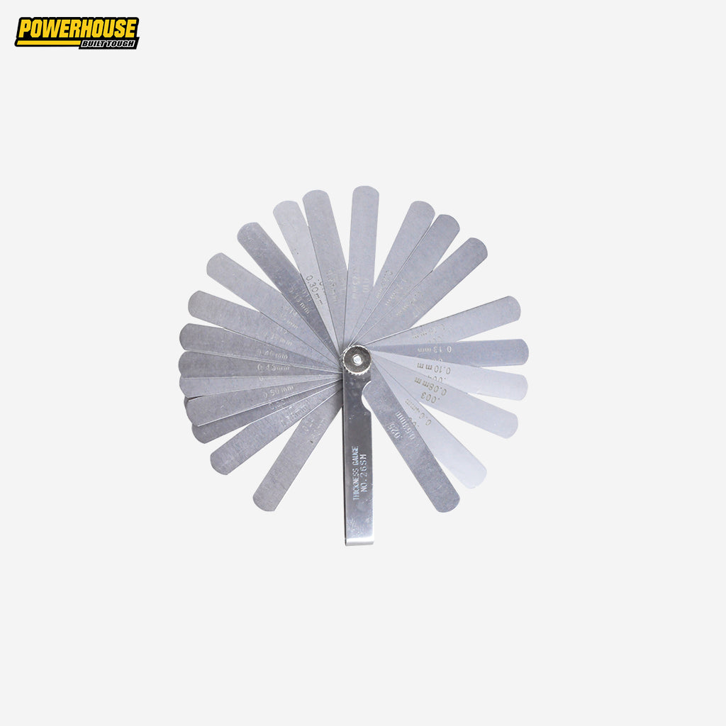 Powerhouse Feeler Gauge 26 Blade Thickness Gauge