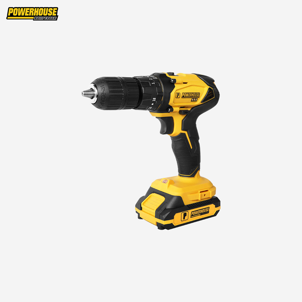 Powerhouse 20V Lithium-Ion Cordless Drill / Driver 13mm Drill Chuck 2.0 Ah