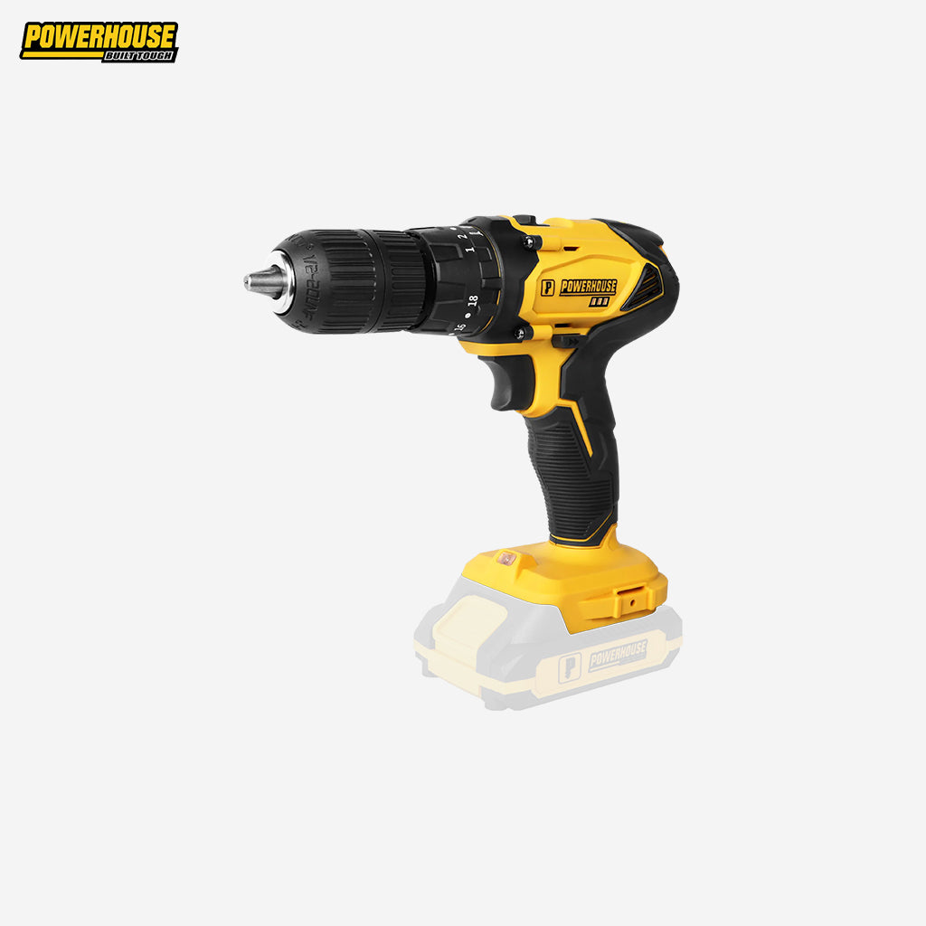 Powerhouse 20V Lithium-Ion Cordless Drill / Driver 13mm Drill Chuck 2.0 Ah