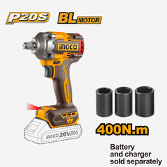 Ingco Ingco P20S 20V Brushless Cordless Impact Wrench Lithium-Ion CIWLI2038 ING-CT