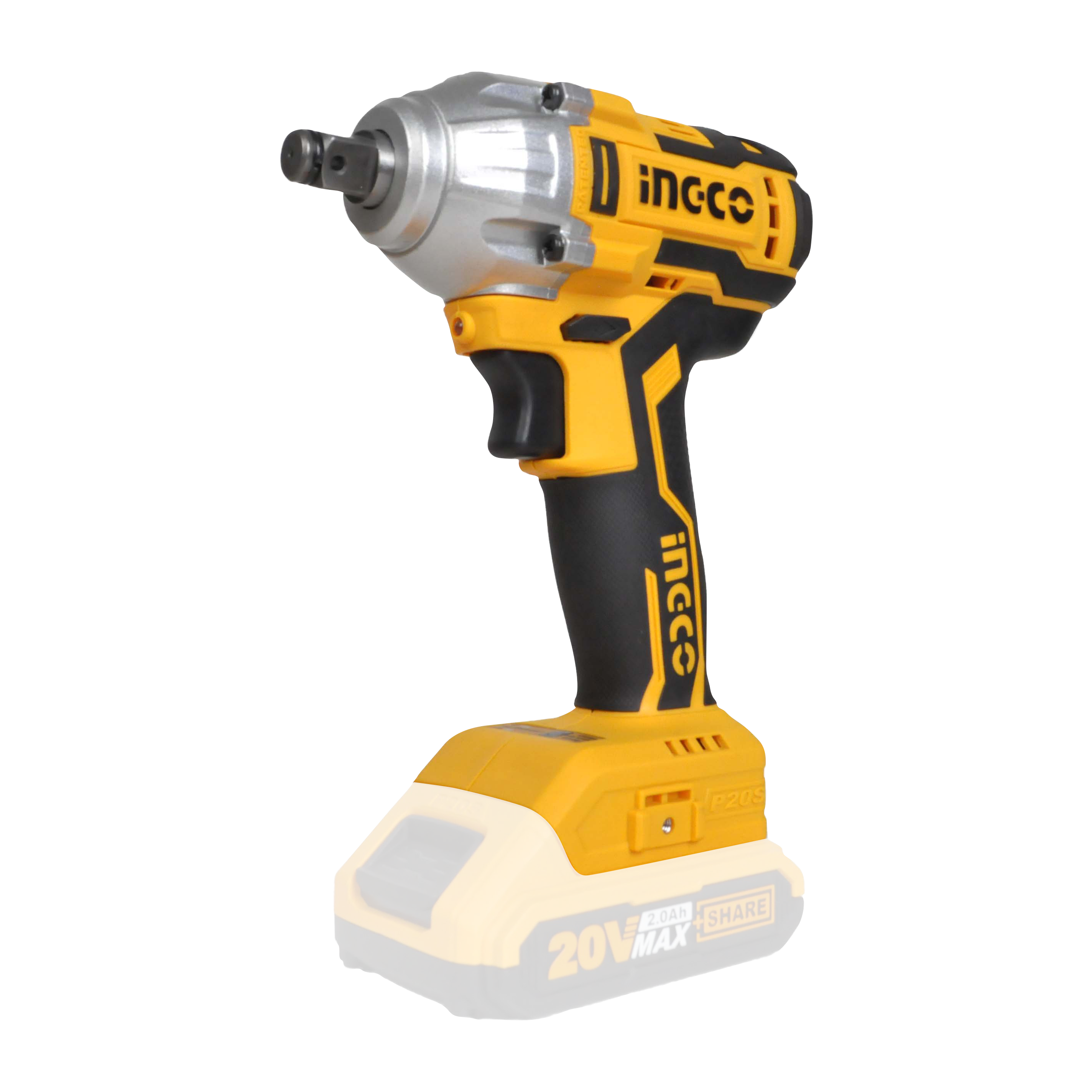 Ingco Ingco P20S 20V Brushless Cordless Impact Wrench Lithium-Ion CIWLI2038 ING-CT