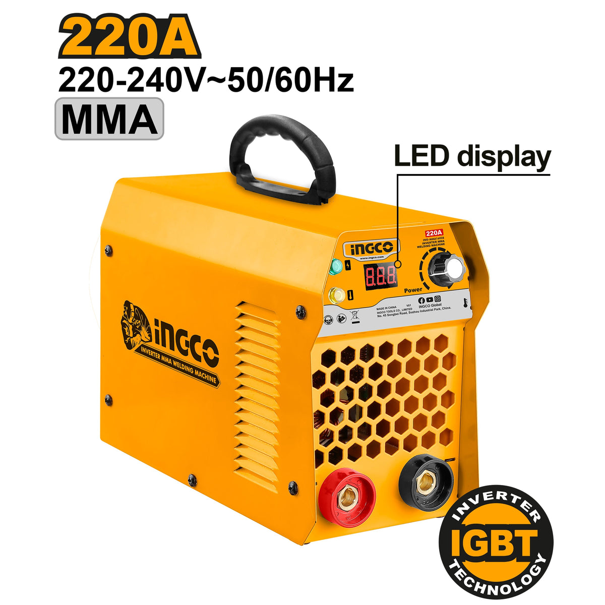 Ingco [Free Cordless Drill ] INGCO Portable Welding Machine Inverter IGBT ARC MMA ING-SS