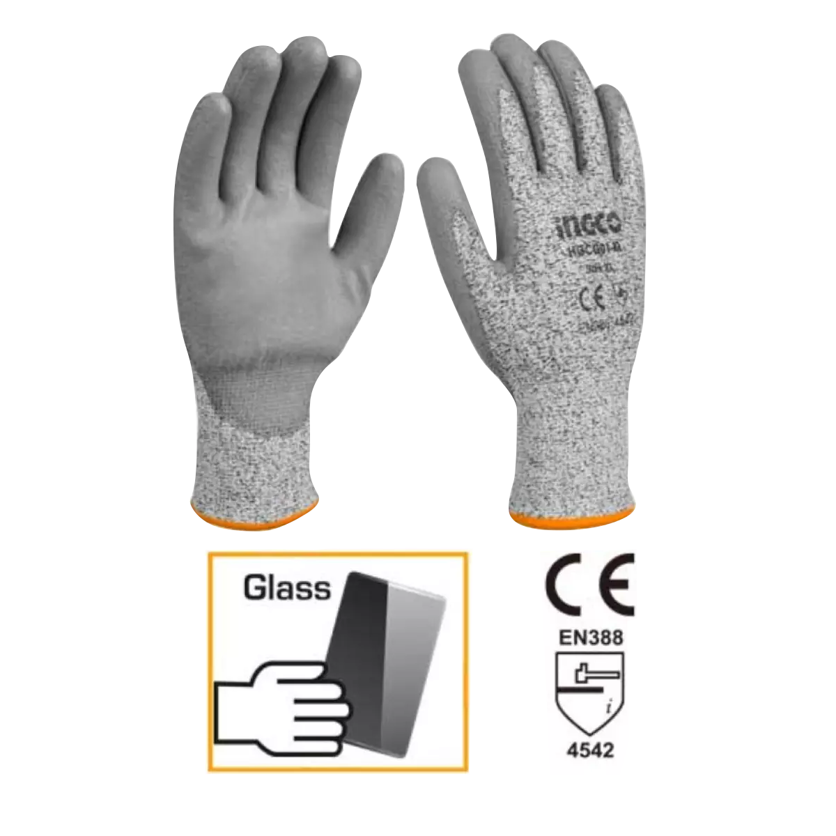 Ingco Ingco Cut Resistance Rubber Gloves XL HGCG01-XL / HGCG02-XL ING-HT