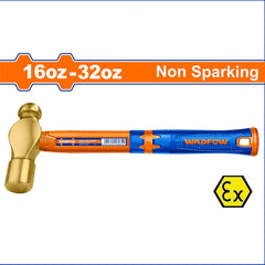 Wadfow  Non-Sparking Ball Pein Hammer with Fiberglass Handle 16oz/450g-32oz/900g WAD-HT
