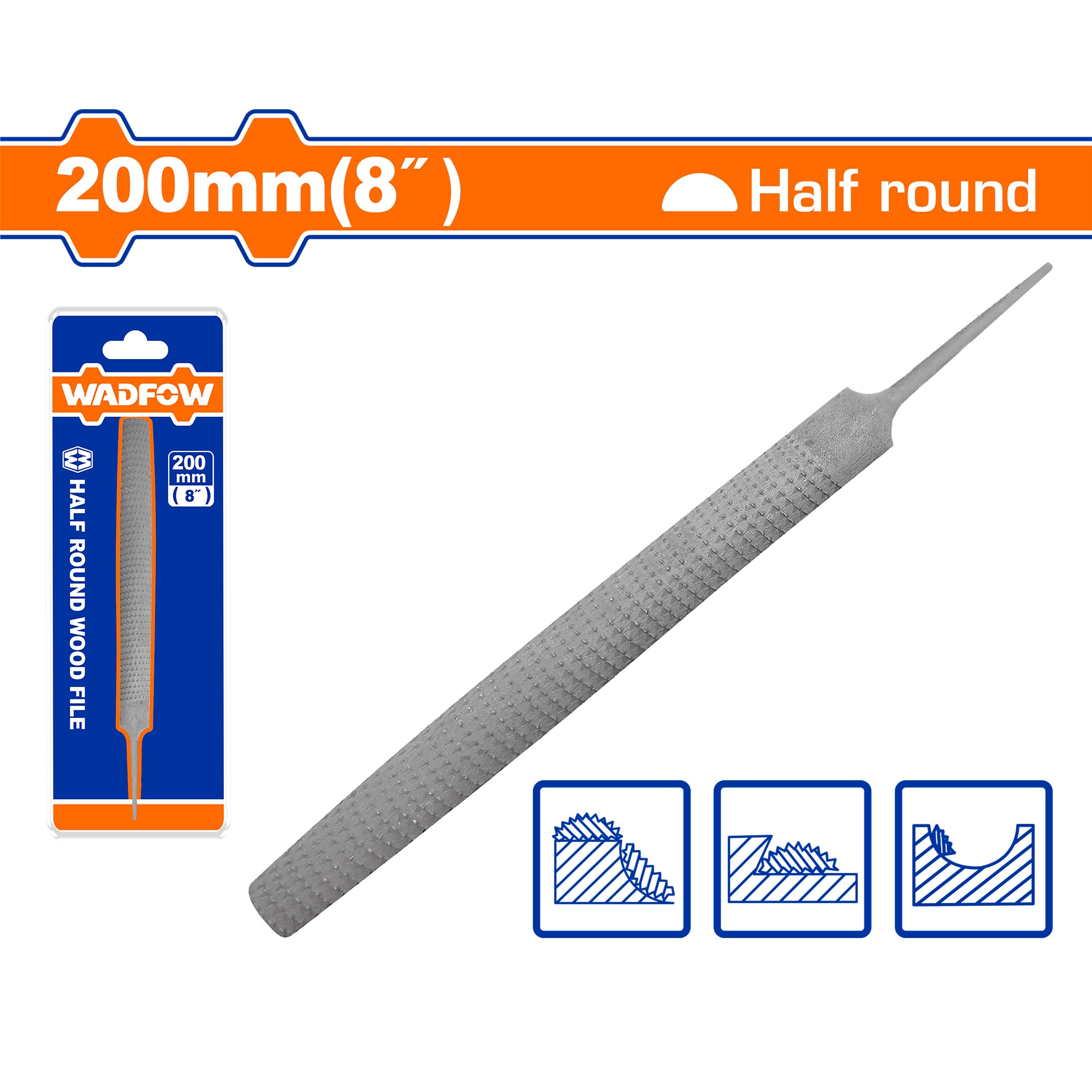 Wadfow  Flat, Round & Half Round for Steel and Wood File WAD-HT