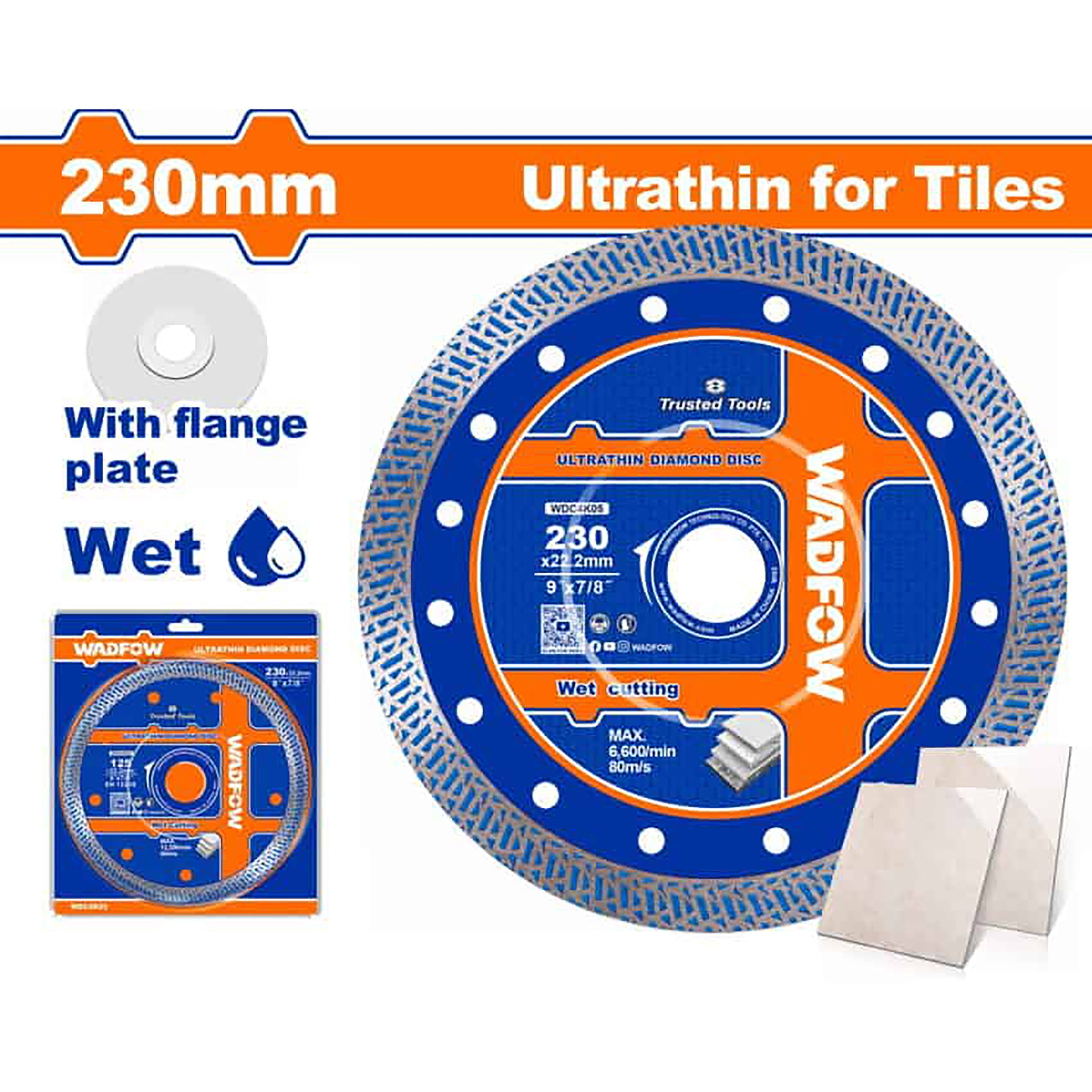 Wadfow by Winland  4inches-9inches Wet & Dry Ultrathin Diamond Disc For Bricks Limestone Stone WAD-HT