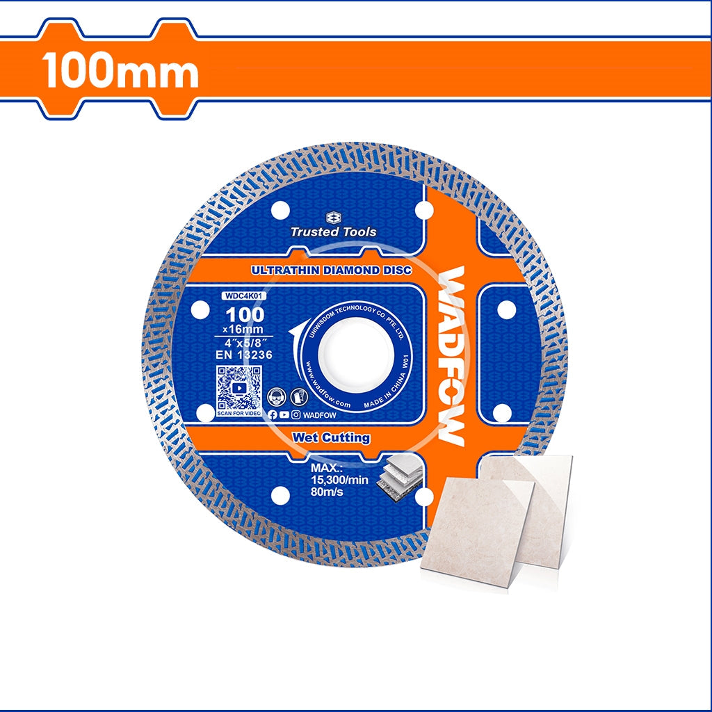 Wadfow by Winland  4inches-9inches Wet & Dry Ultrathin Diamond Disc For Bricks Limestone Stone WAD-HT