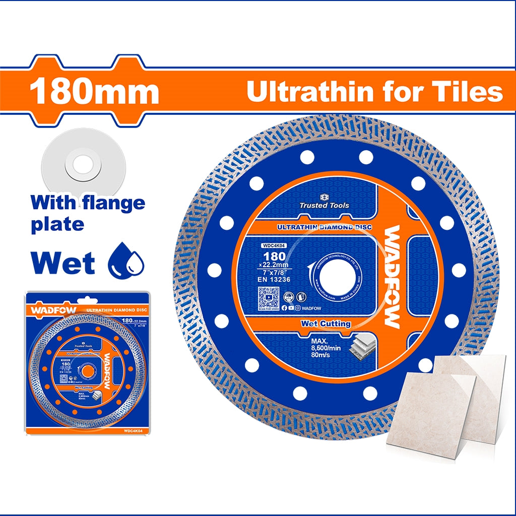 Wadfow by Winland  4inches-9inches Wet & Dry Ultrathin Diamond Disc For Bricks Limestone Stone WAD-HT