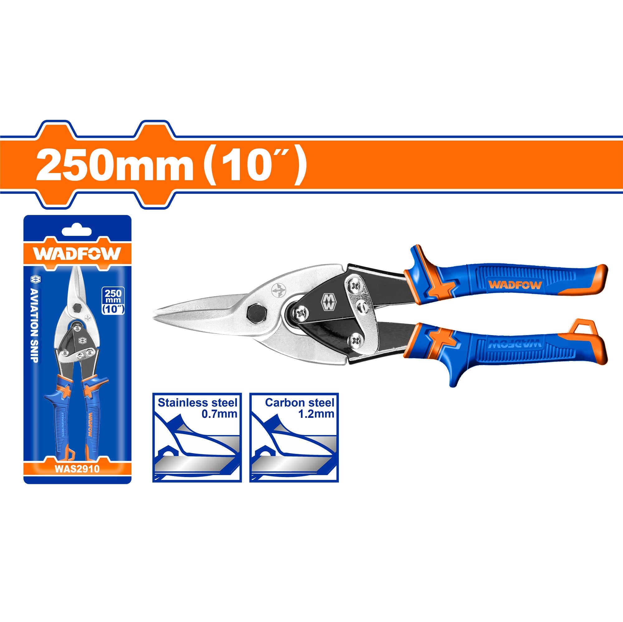 Wadfow by Winland  by Winland 10 Inches/250 mm Aviation Snip Straight WAS2910 / WAS2410 WAD-HT