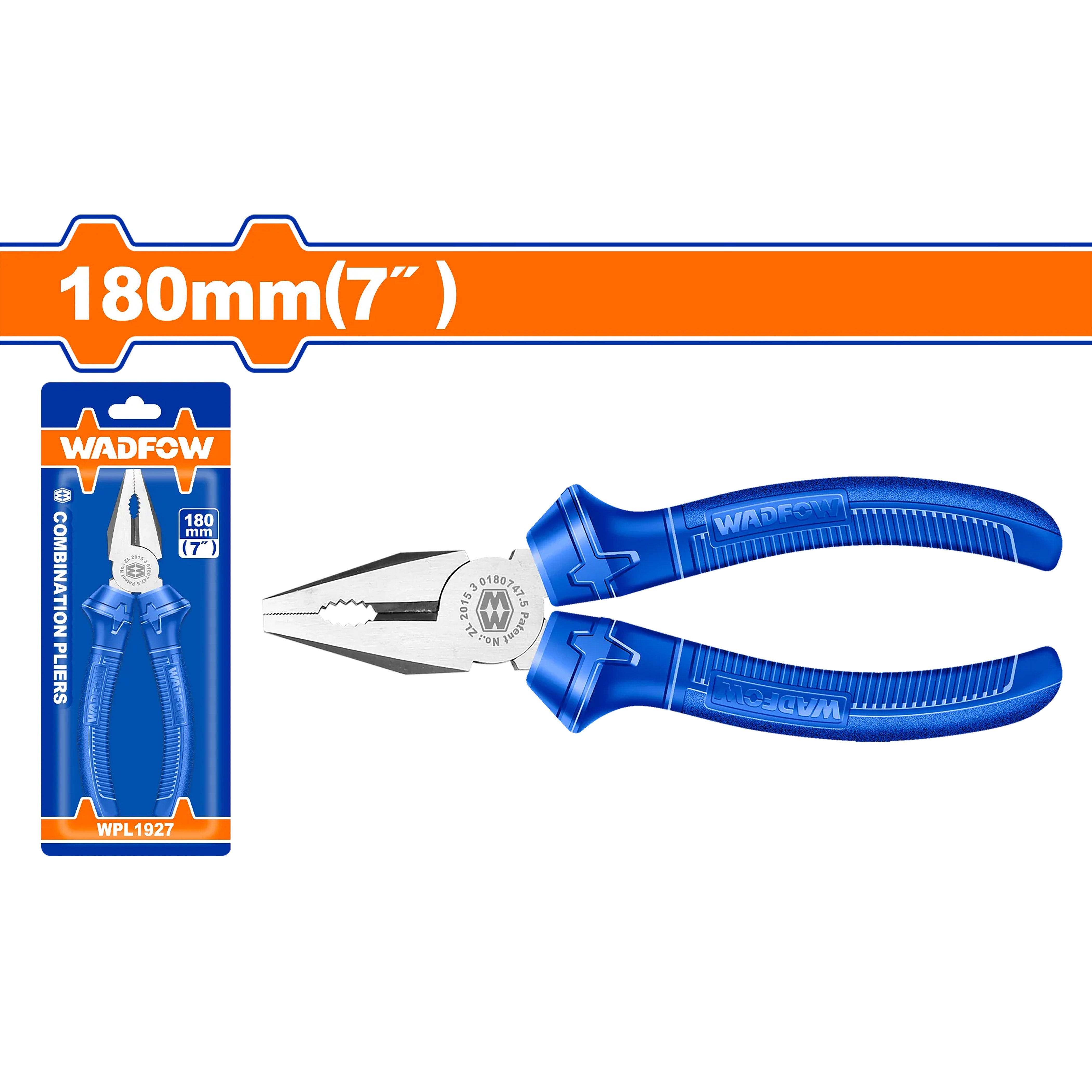 Wadfow by Winland  by Winland 6" | 7" | 8" Polish & Anti-Rust Plier Oil Combination Pliers Plastic Handle WAD-HT