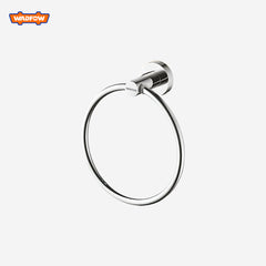 Wadfow  Matte Black & Chrome Plated Zinc Alloy Towel Ring