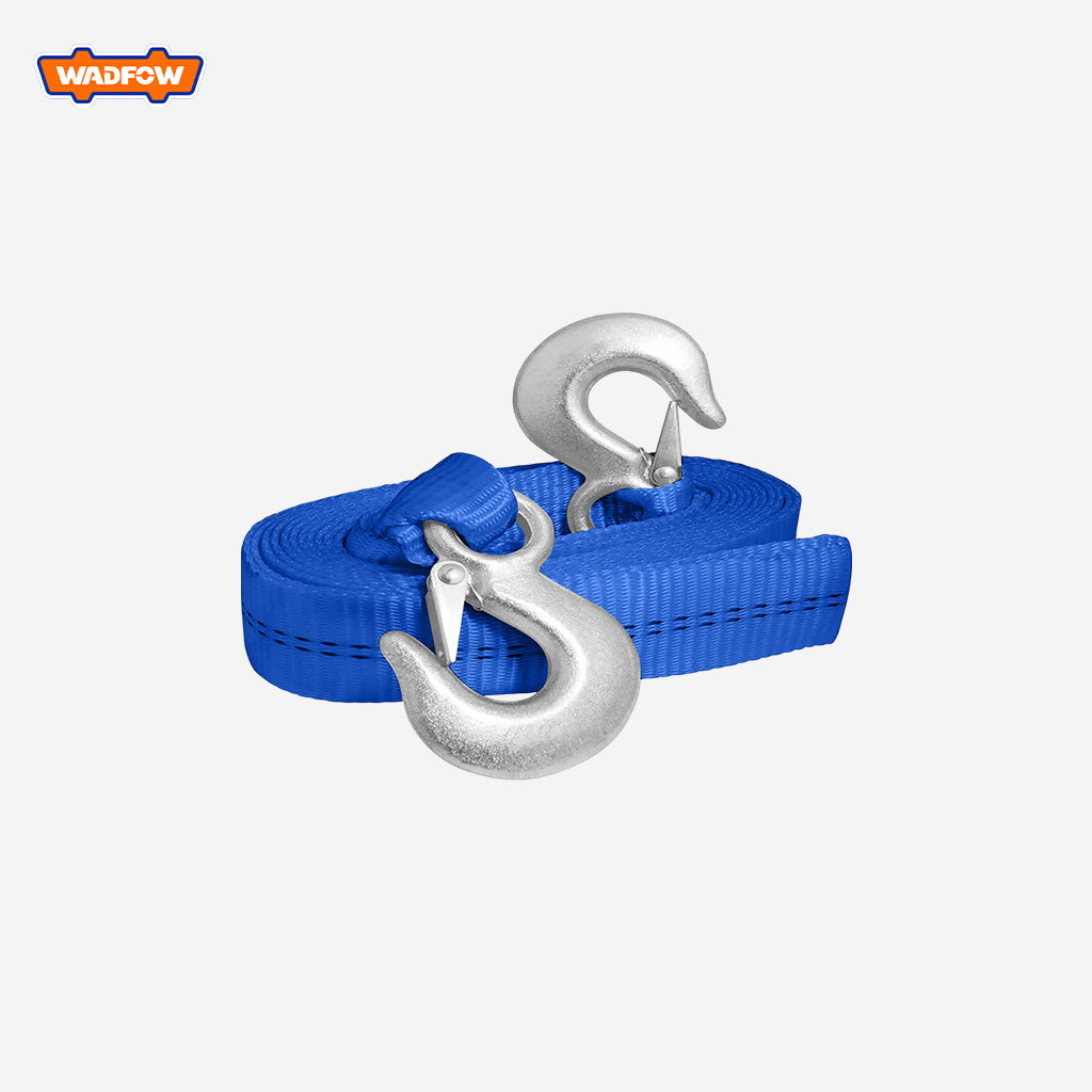 Wadfow  WRT33260 Tow Strap 2T x 6M Car Towing Strap Rope Car Pulling Rope with Iron Hooks