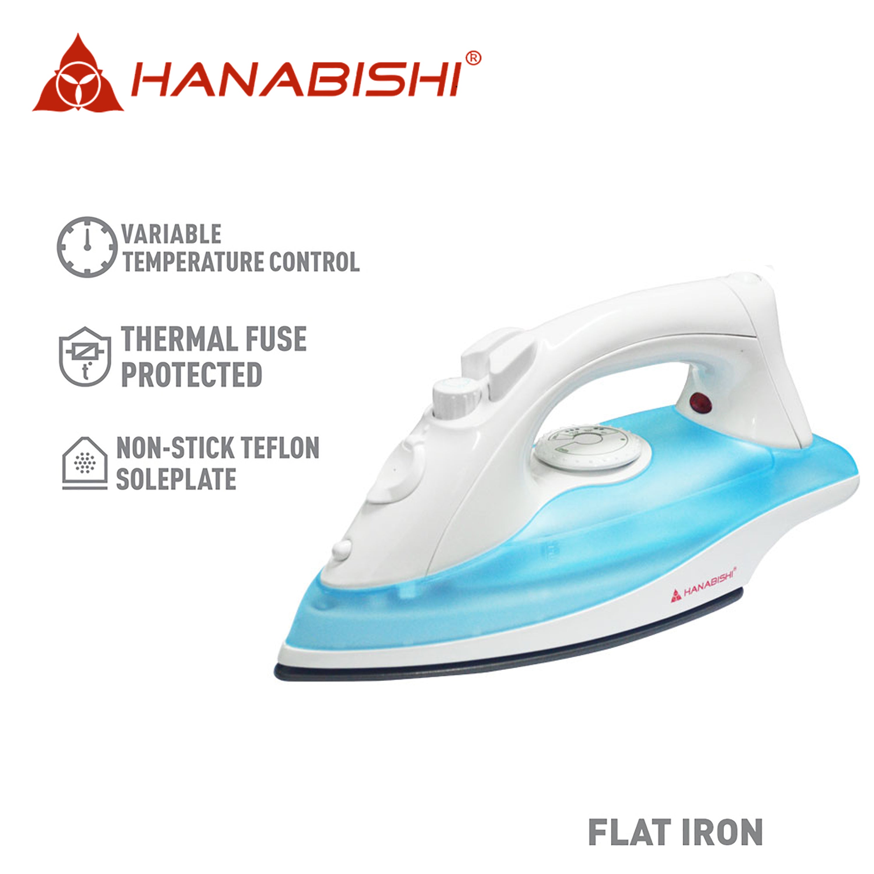 Hanabishi Non-stick Soleplate Flat Iron with Steam and Spray HI-85