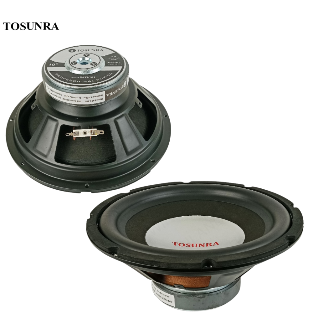 Tosunra by Winland 10in High Performance Subwoofer Speaker Unit w/ Iron Frame 1000W 4Ω TOS-BASS-101