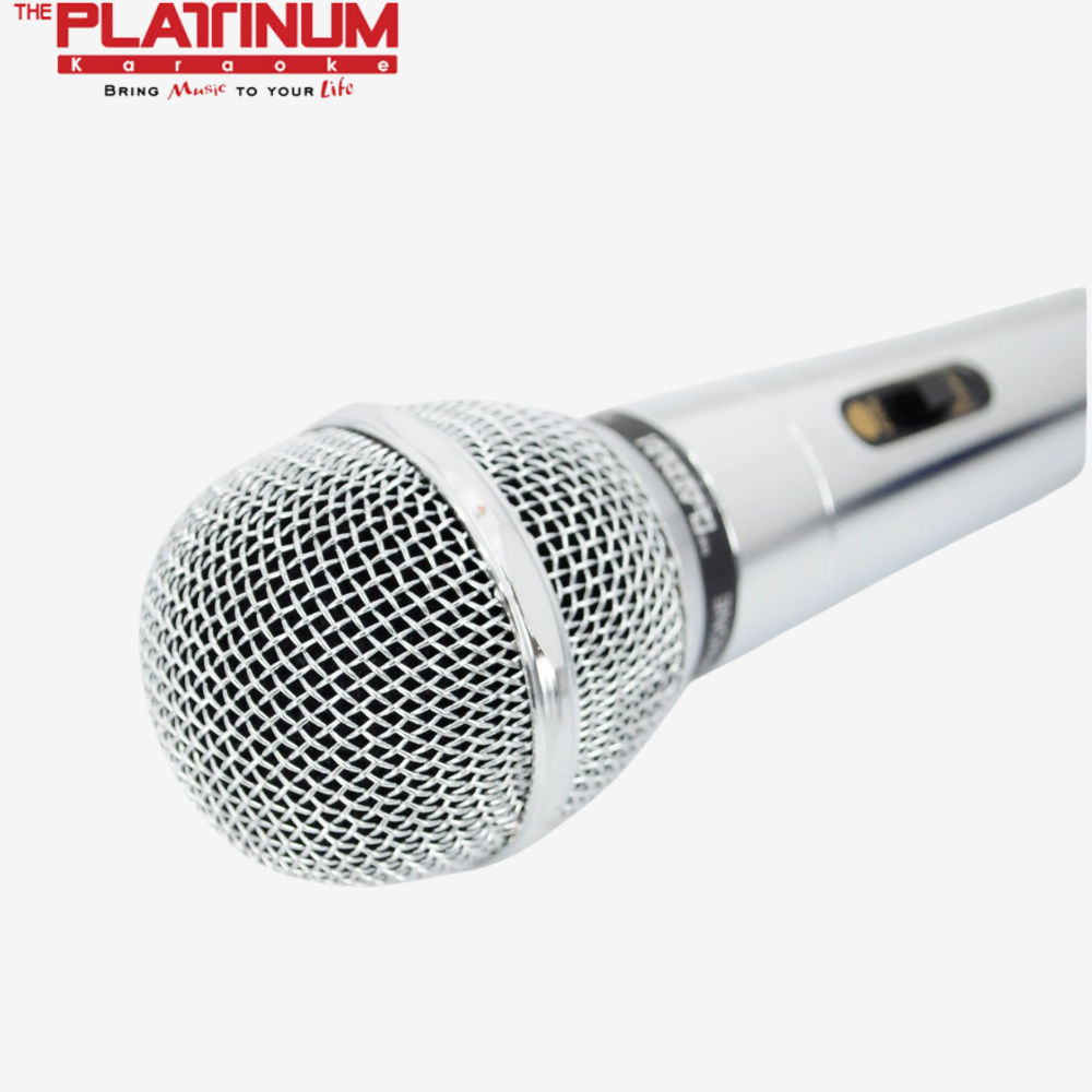 Platinum by Winland Karaoke Professional Videoke Mic High-End Dynamic Wired Microphone w/ 10meter