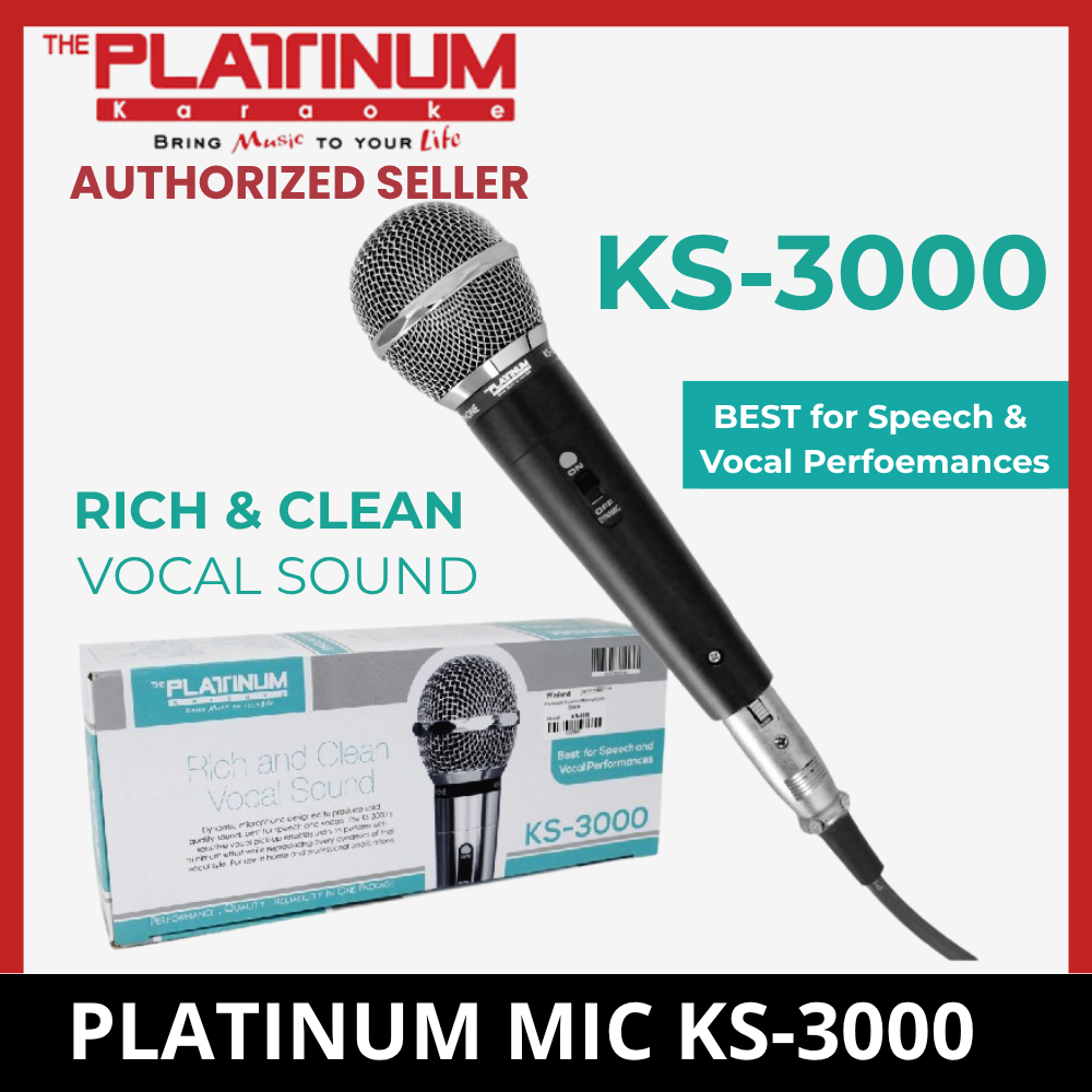 Platinum by Winland Karaoke Professional Audio HyperCardioid Wired Microphone Mic KS-3000