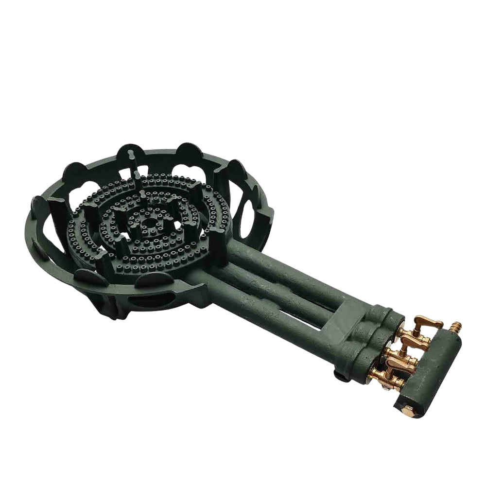 Hanabishi by Winland Cast Iron Gas Stove 3-Adjustable Gas Valves 3 Burner Rings 220mm HCI-60
