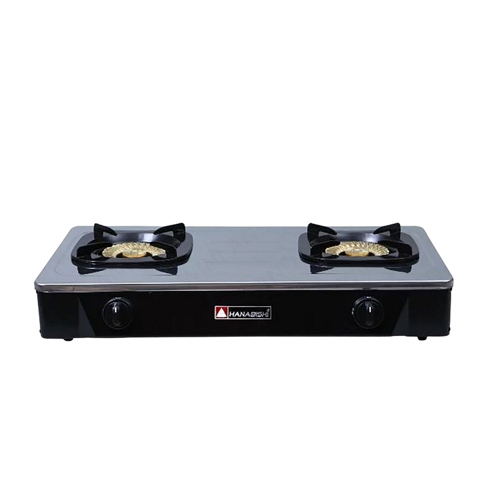 Hanabishi by Winland Double Burner Gas Stove Stainless Steel Body, Energy Efficient GS-2000