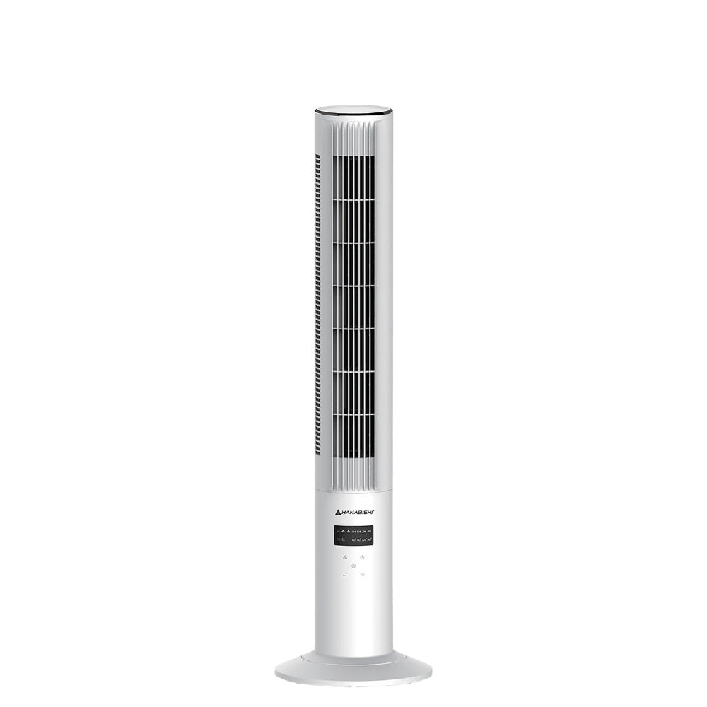Hanabishi by Winland Tower Fan 360-degree Air Supply Technology 3-Speeds HTOWF-1500-360WHT