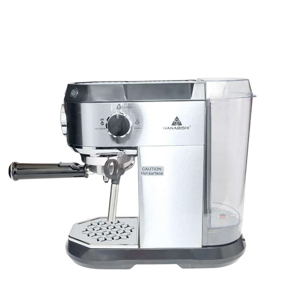 Hanabishi by Winland 1L 2-in-1 Espresso and Coffee Maker 15 Bar High Pressure Pump HESPCM2IN1-65SS