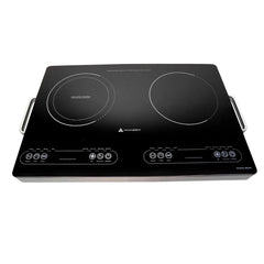 Hanabishi by Winland LED Display Twin Induction/Infrared Cooker 6 Cooking Functions HICINFRA-600TWIN