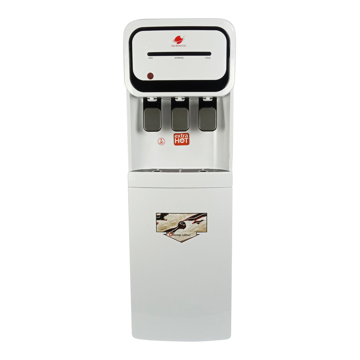 Micromatic by Winland Water Dispenser w/ Compressor Cooling Hot, Cold & Normal w/ Storage Cabinet