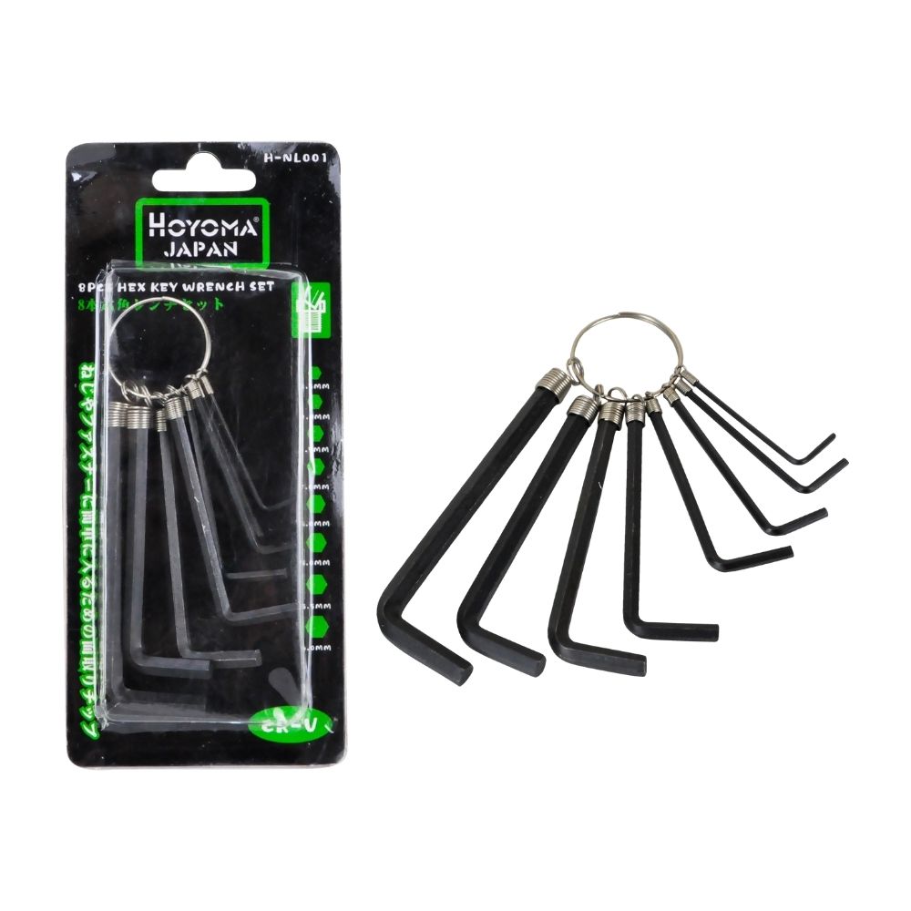 Hoyoma japan by Winland 8pcs Hex Key Wrench Ring Set H-NL001