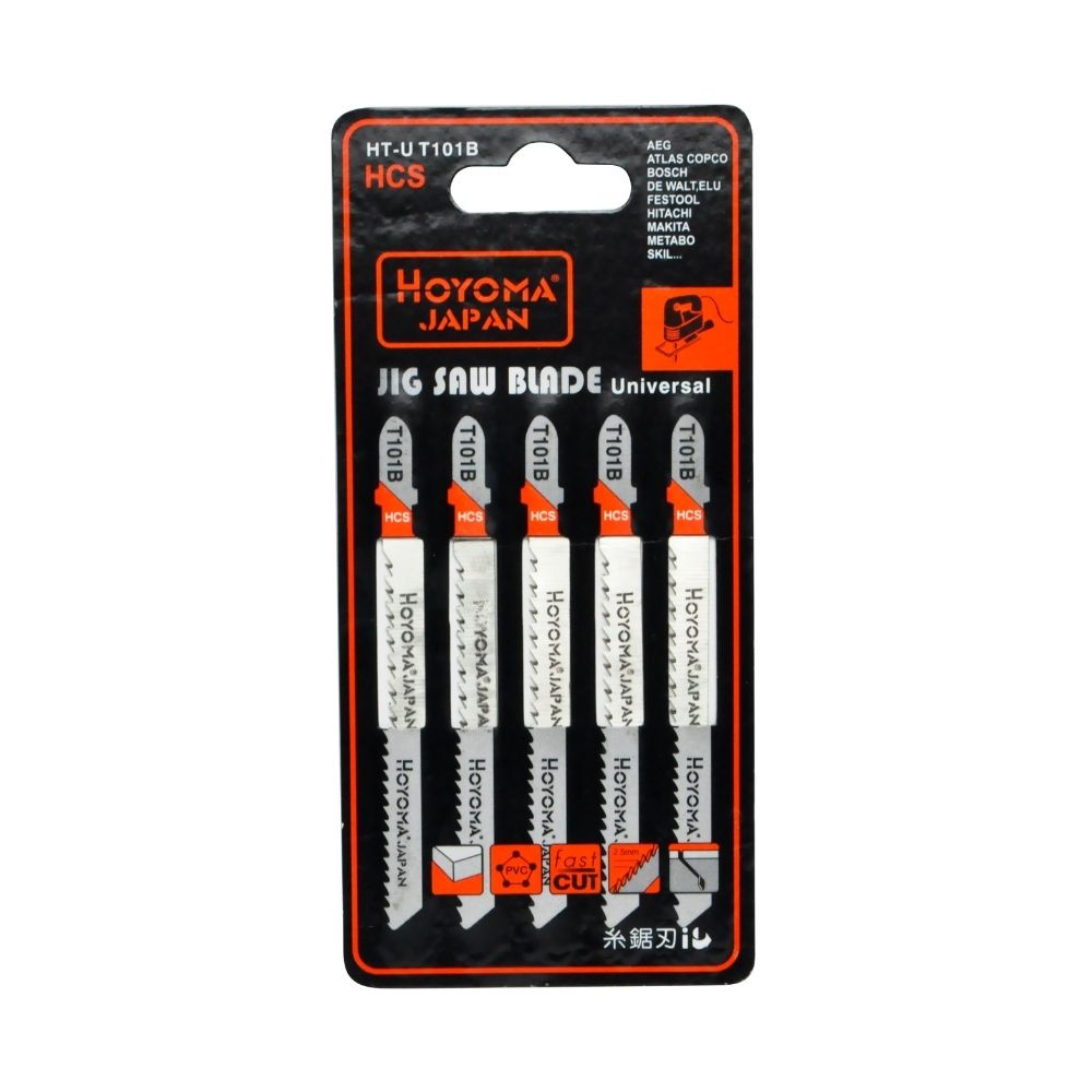 Hoyoma japan by Winland Jig Saw Blade 5pcs T Shank Type for Wood HCS HT-UT101B