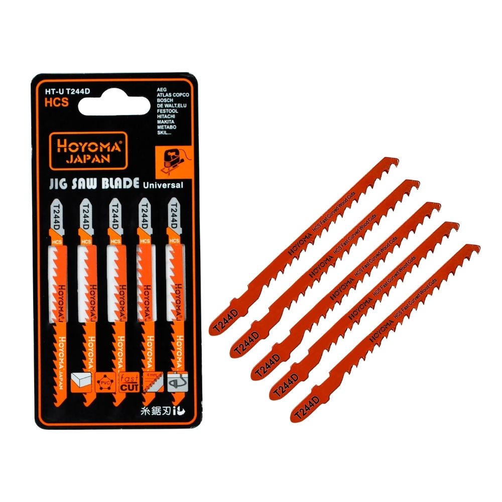 Hoyoma japan by Winland Jig Saw Blade T Shank Type Jigsaw Blade Fast Cut Curved Cut For PVC or Wood
