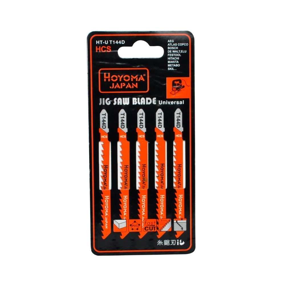 HOYOMA Jig Saw Blade 5pcs T Shank Fast Cut Curved for PVC or Wood HCS HT-UT144D *WINLAND*