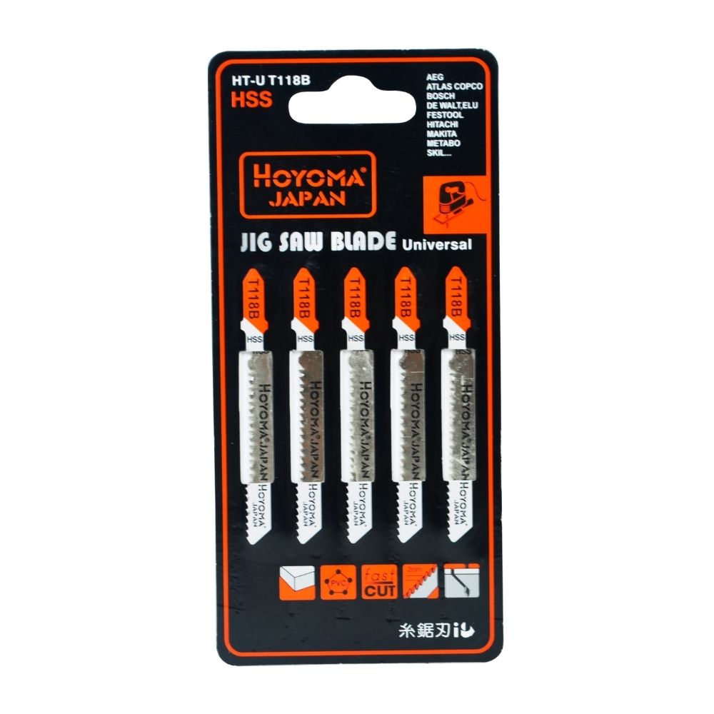 Hoyoma japan by Winland Original Jig Saw Blade 5pcs T Shank Type for Metal HSS HT-UT118B