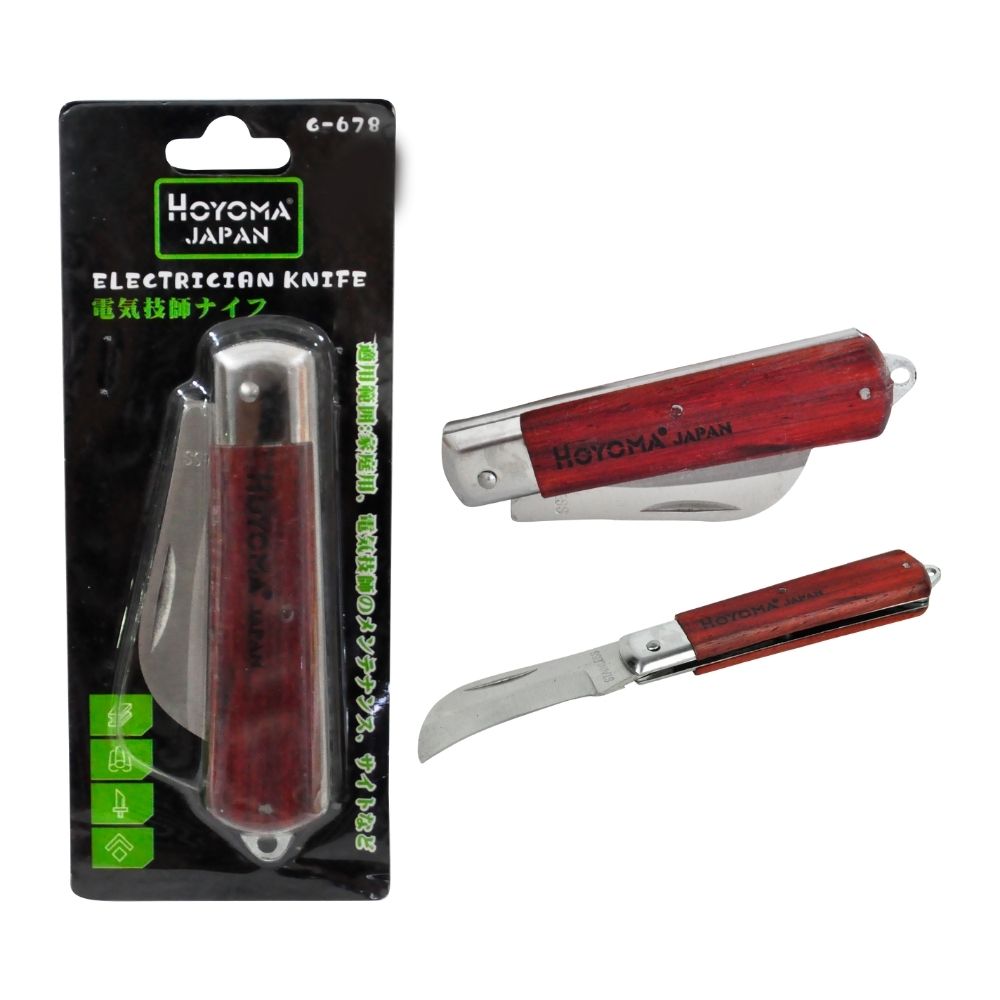 Hoyoma japan by Winland 200mm Stainless Steel Electrician Knife Wire Stripper G-678