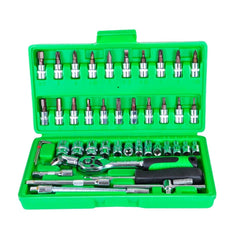 Hoyoma japan by Winland Professional 1/4" DR 46pcs Socket Set HT-DS1446