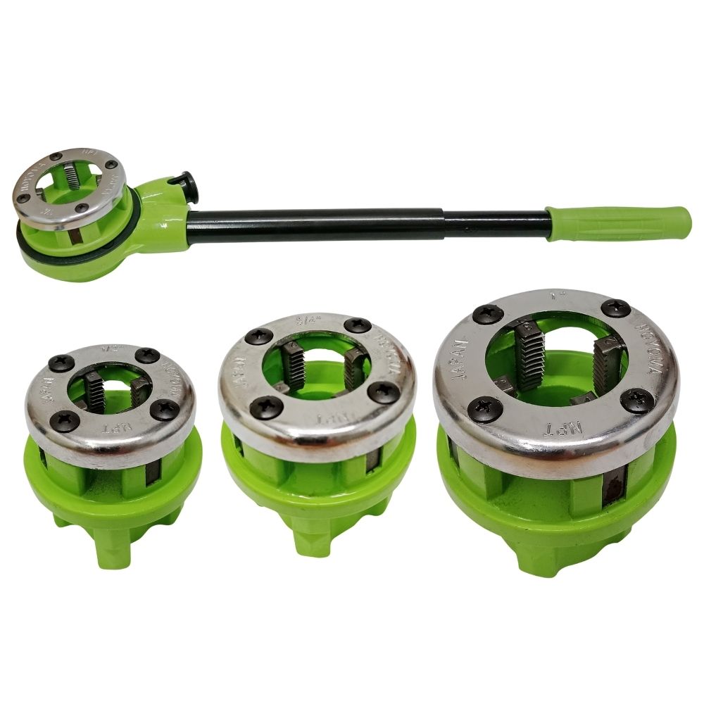 Hoyoma Japan by Winland 7PCS (1/2"-1 1/4") Professional Ratchet Die Stocks for Pipe Threader HT-RD7S