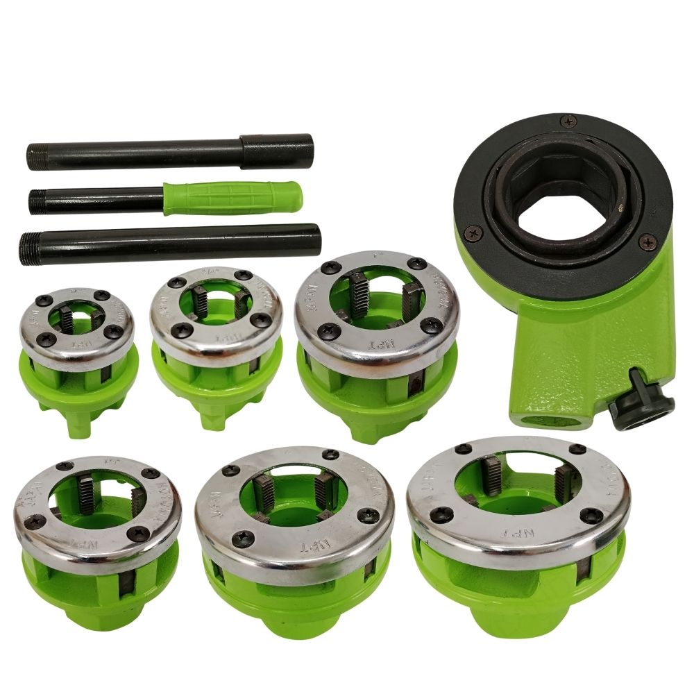 Hoyoma Japan by Winland 11PCS (1/2"-2") Professional Ratchet Die Stocks for Pipe Threader HT-RD11S