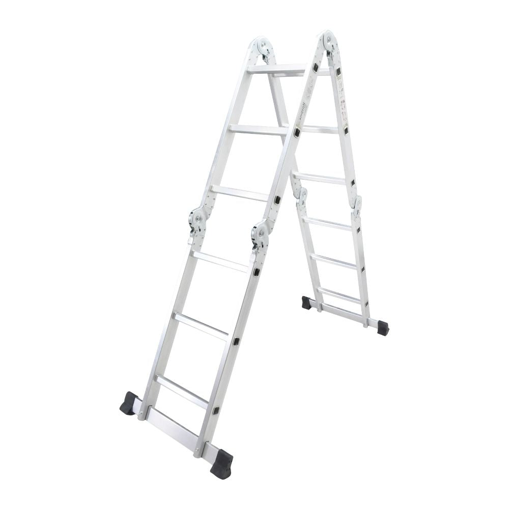 Hoyoma japan by Winland Aluminum Multi-Purpose Ladder 4 Folds 12 Step Ladder HT-AL43