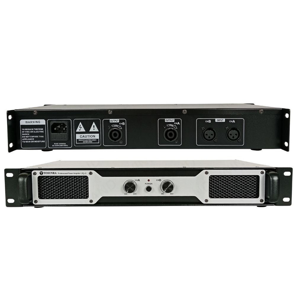 Tosunra by Winland 90W × 2 Stereo Powerful High-Current Professional Integrated Amplifier TOS-P2-1
