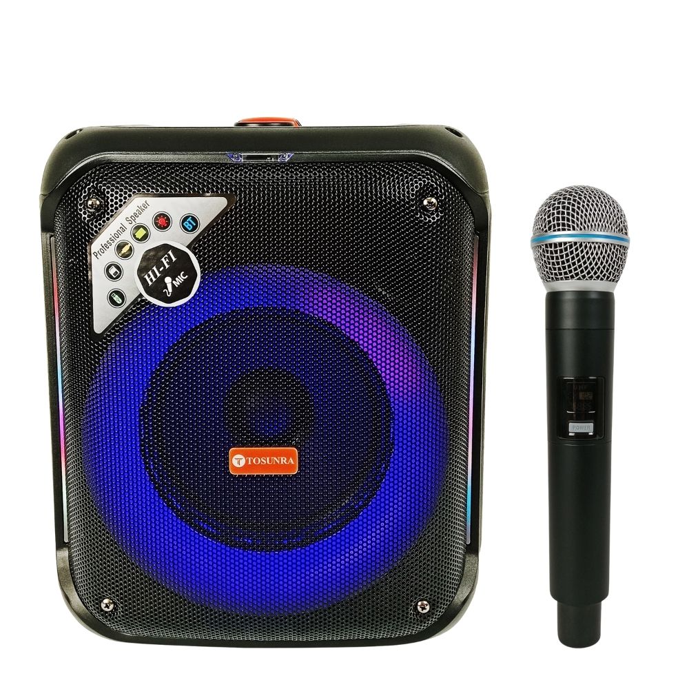 Tosunra by Winland 8in Portable Party Speaker Box 65W w/ BT Independent Control for Volume TOS-SA-8M