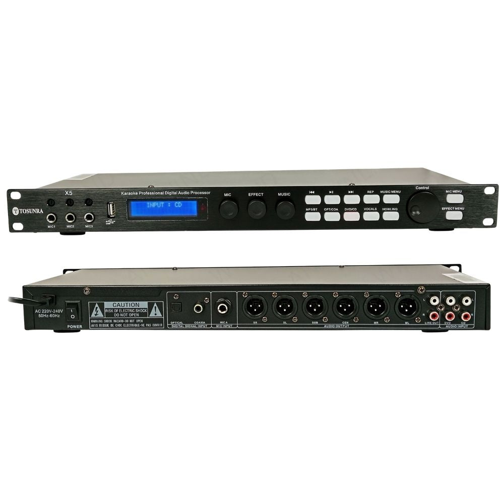 Tosunra by Winland Karaoke Professional Audio Processor With LCD Display & 4-Microphone Input TOS-X5