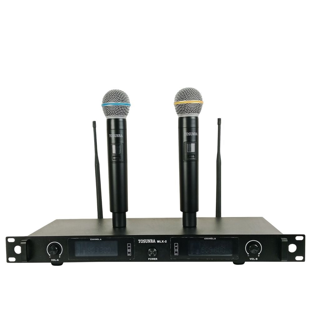Tosunra by Winland Dual Channel High-Quality Professional Wireless VHF Microphone System TOS-MLX-2