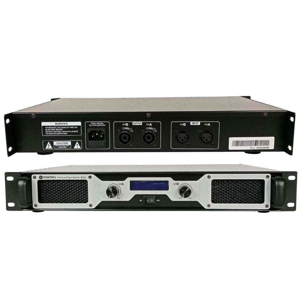 Tosunra by Winland 350W x 2 Stereo Powerful High-Current Professional Integrated Amplifier TOS-P2-2