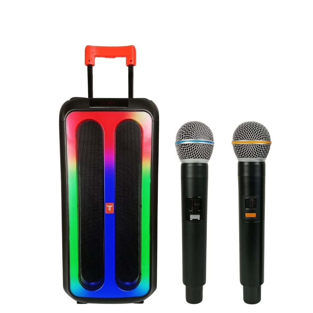 Tosunra by Winland 8-Inch Portable Trolley Party Speaker Box 80W w/ Bluetooth, MP3 Player TOS-SA-28M