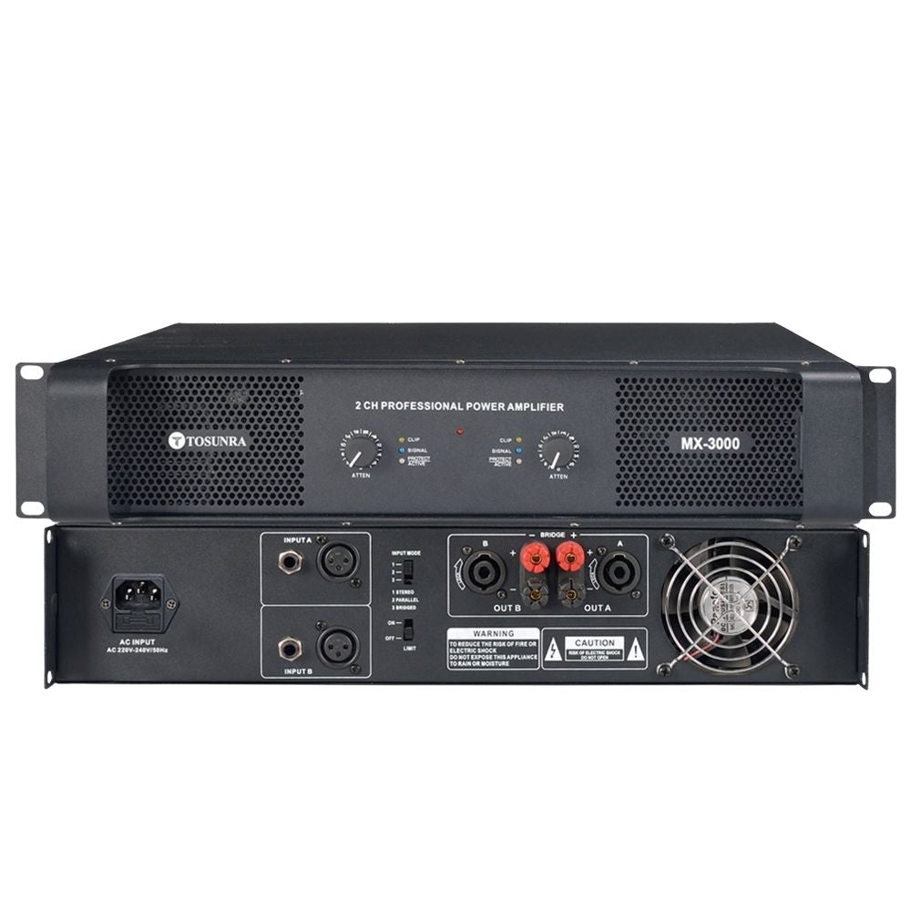Tosunra by Winland 300W x 2CH Powerful High-Current Professional Integrated Amplifier 8Ω TOS-MX-3000