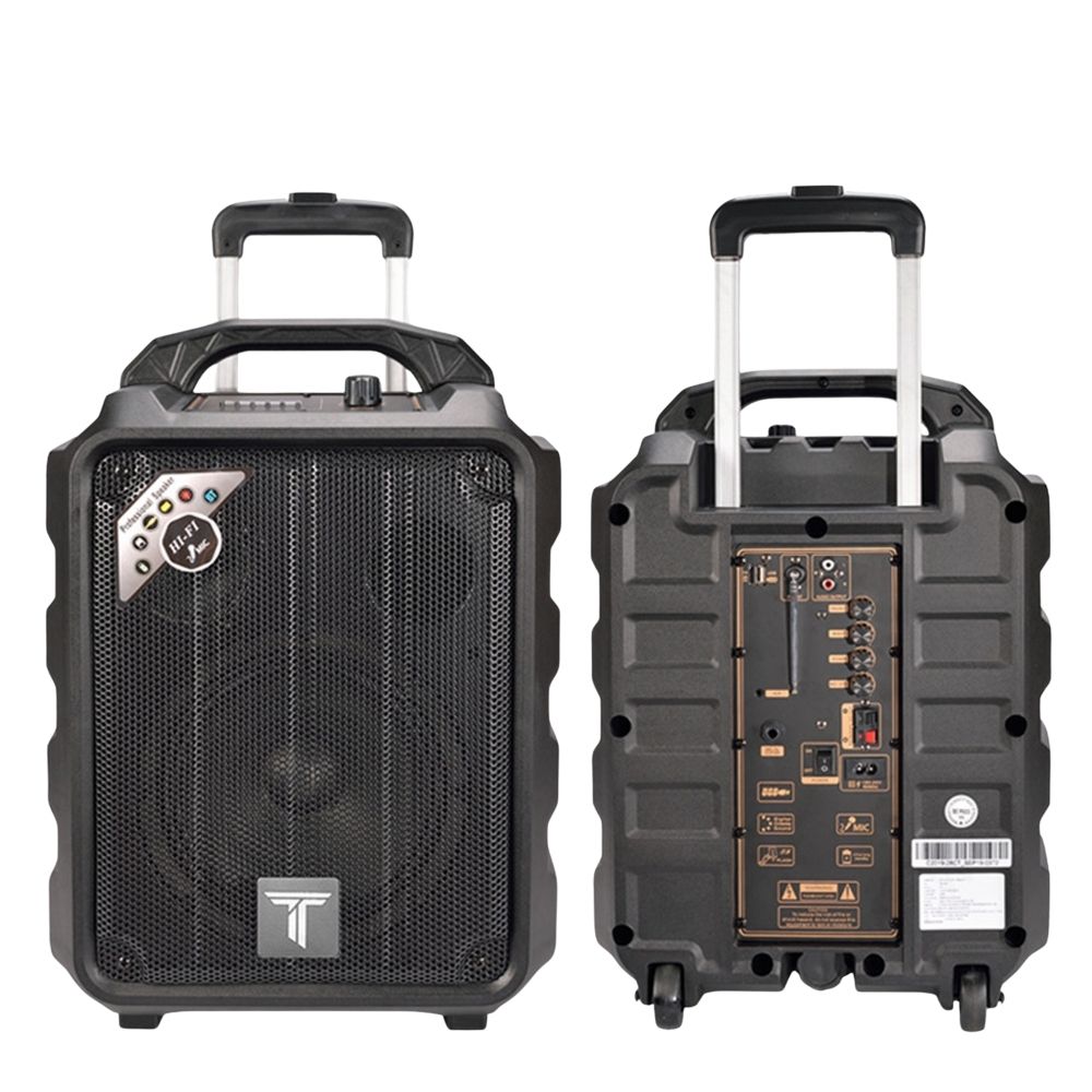 Tosunra by Winland 8inch Active Portable Trolley Speaker Box 60W w/ 1PC Wireless Microphone TOS-N2-8