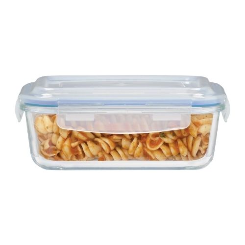 Masflex by Winland 1050 ml Rectangular Borosilicate Glass Food Container Storage Pure Glass FE-1050